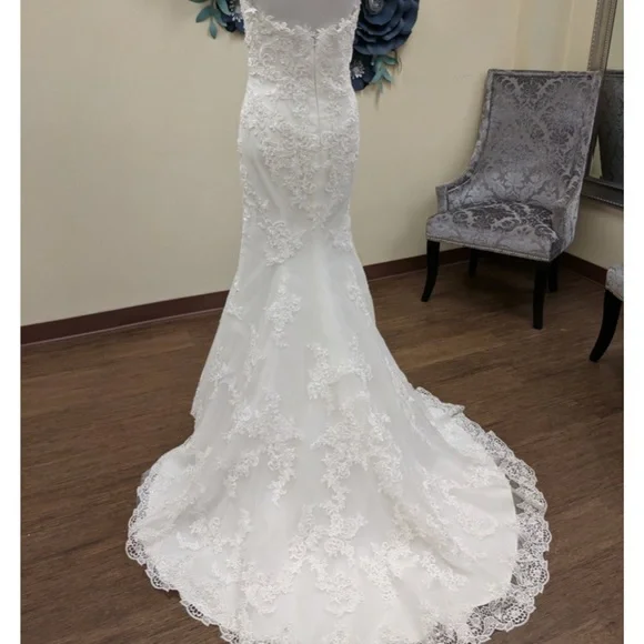 mermaid wedding dress affordable Modern Off The Shoulder Mermaid Elegant Fitted Cowl Neckl Bridal Dress 44